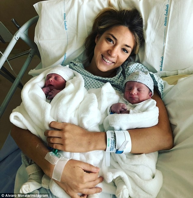 Chelsea striker Alvaro Morata shares touching message as he welcomes twins with wife Alice Campello?(Photos)
