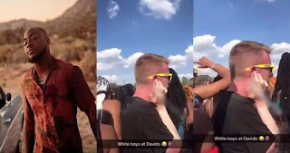 White man blocks his ears during Davido’s performance at the Wireless Festival in U.K (Video)