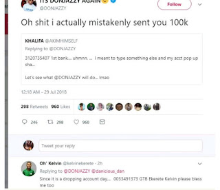 Don Jazzy Transfers N100k To A Fan After He Said This To Him Yesterday (photo)