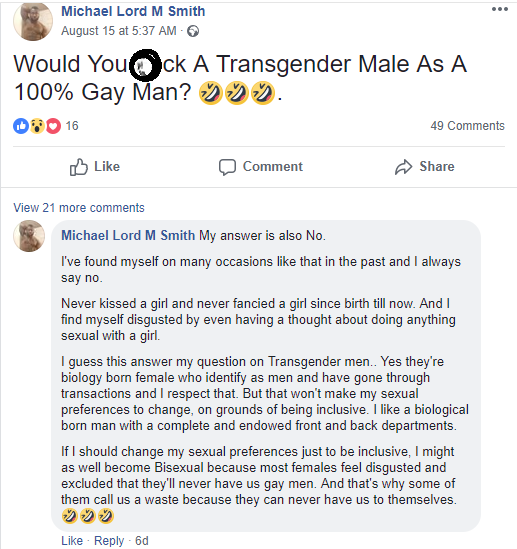 Nigerian author, Micheal Smith who just got married to his gay lover says he has never kissed a girl and is disgusted by the thought of doing anything sexual with a girl