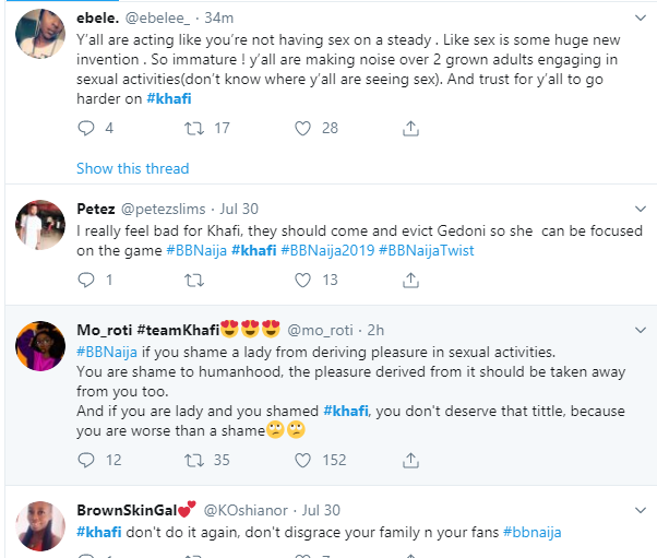 BBNaija: Nigerians react as Khafi moans while having sex with Gedoni again (videos)