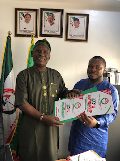 ONDO2024: AHEAD OF PDP PRIMARIES, MAFO JOHN OLA PICKS NOMINATION FORM