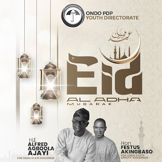 Eid-El-Kabir: Ondo PDP Youth Directorate Lauds The Contribution Of Muslims To Peaceful Coexistence