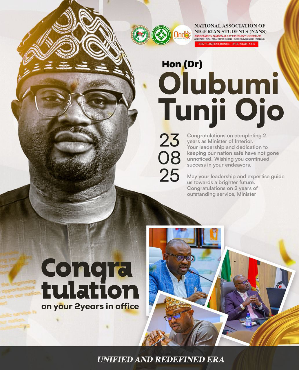 NANS JCC Ondo Hails Minister Tunji-Ojo On 2nd Anniversary In Office