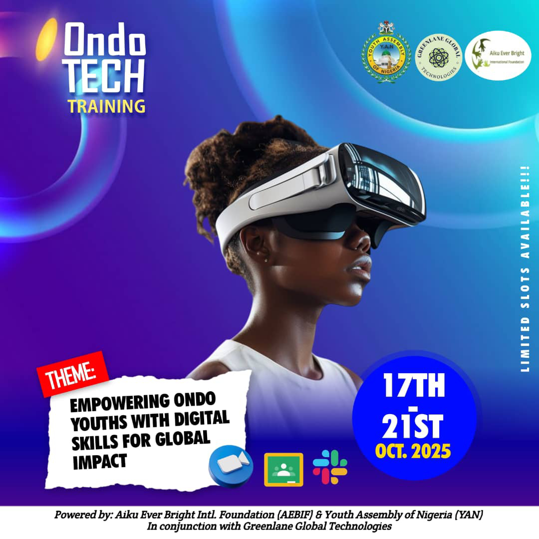 YAN Unveils Free One-Week Virtual Tech Training For 500 Ondo Youths