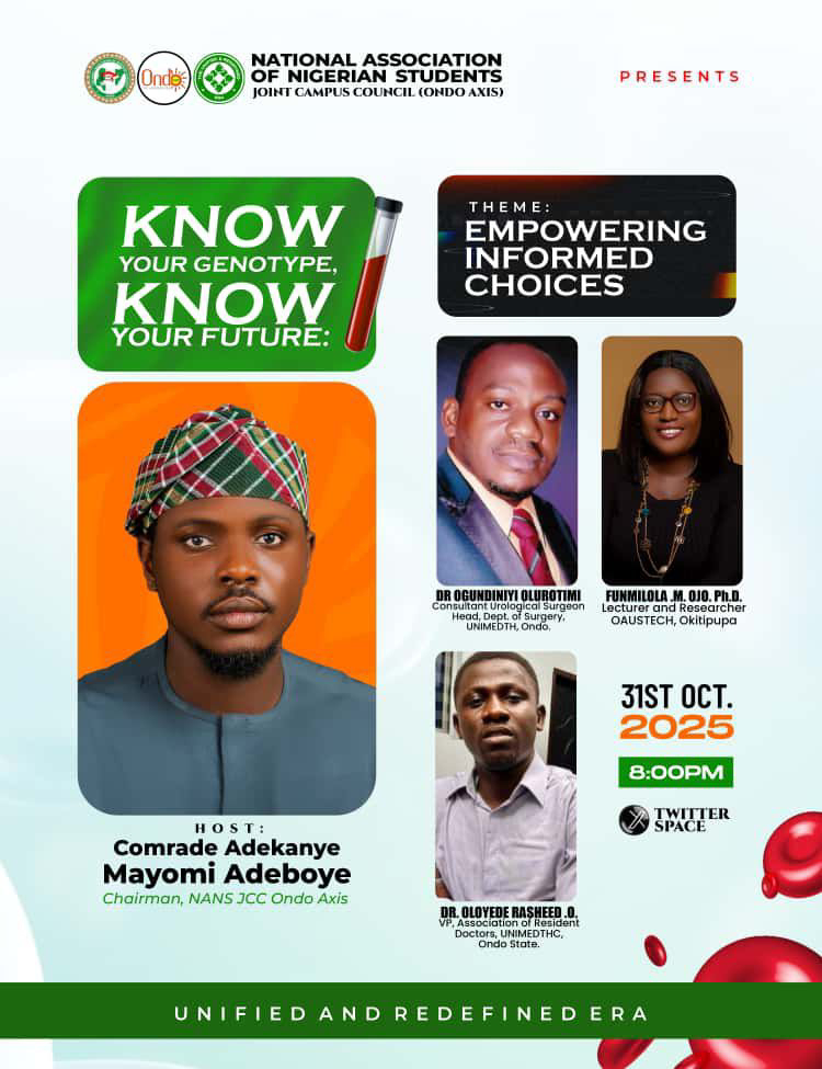 NANS JCC Ondo Champions Genotype Awareness With Online Symposium