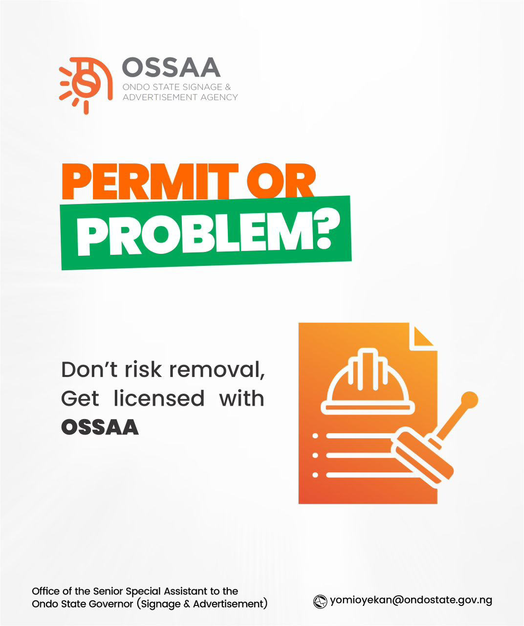 Religious Groups Must Obtain Permits For Outdoor Ads, Ondo Signage Agency Insists